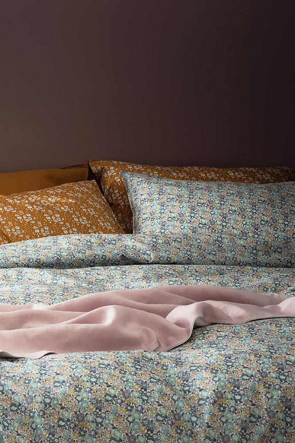 Duvet Set made with Liberty Fabric MICHELLE SEA GREEN - Coco & Wolf