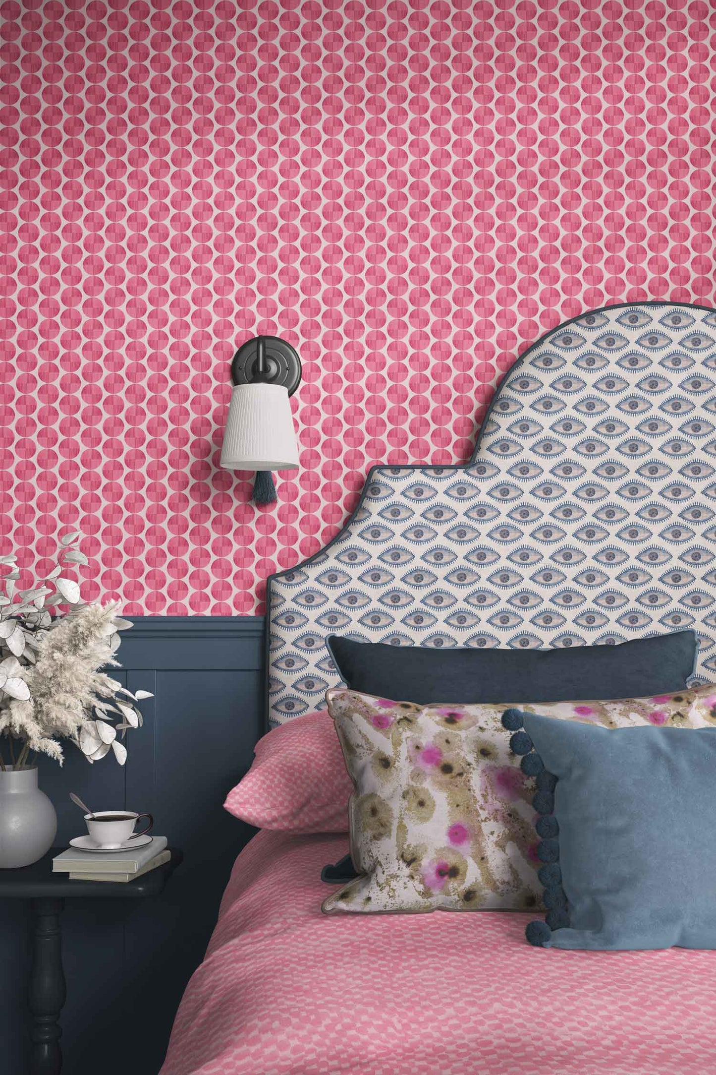 Elysia Fuchsia Geometric Wallpaper