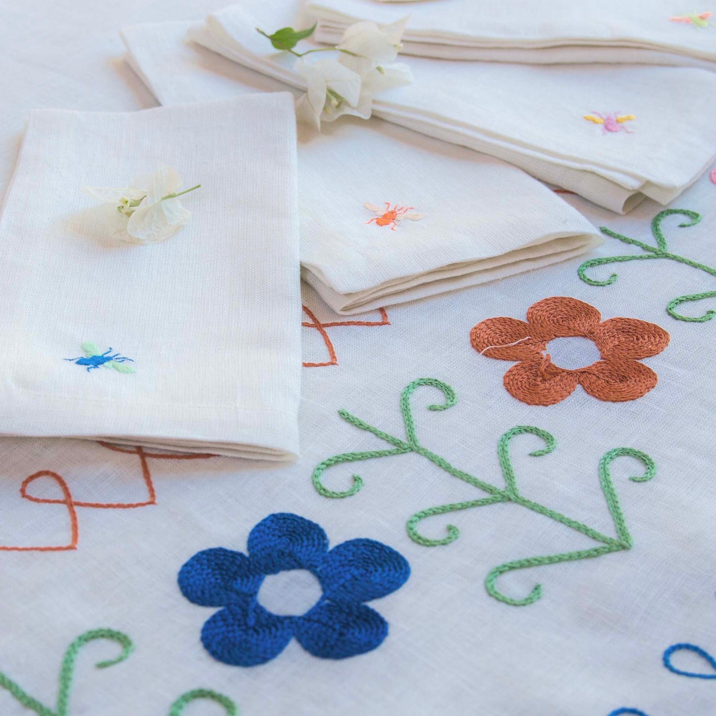Bee Napkin (Multicolour, Set of Six)