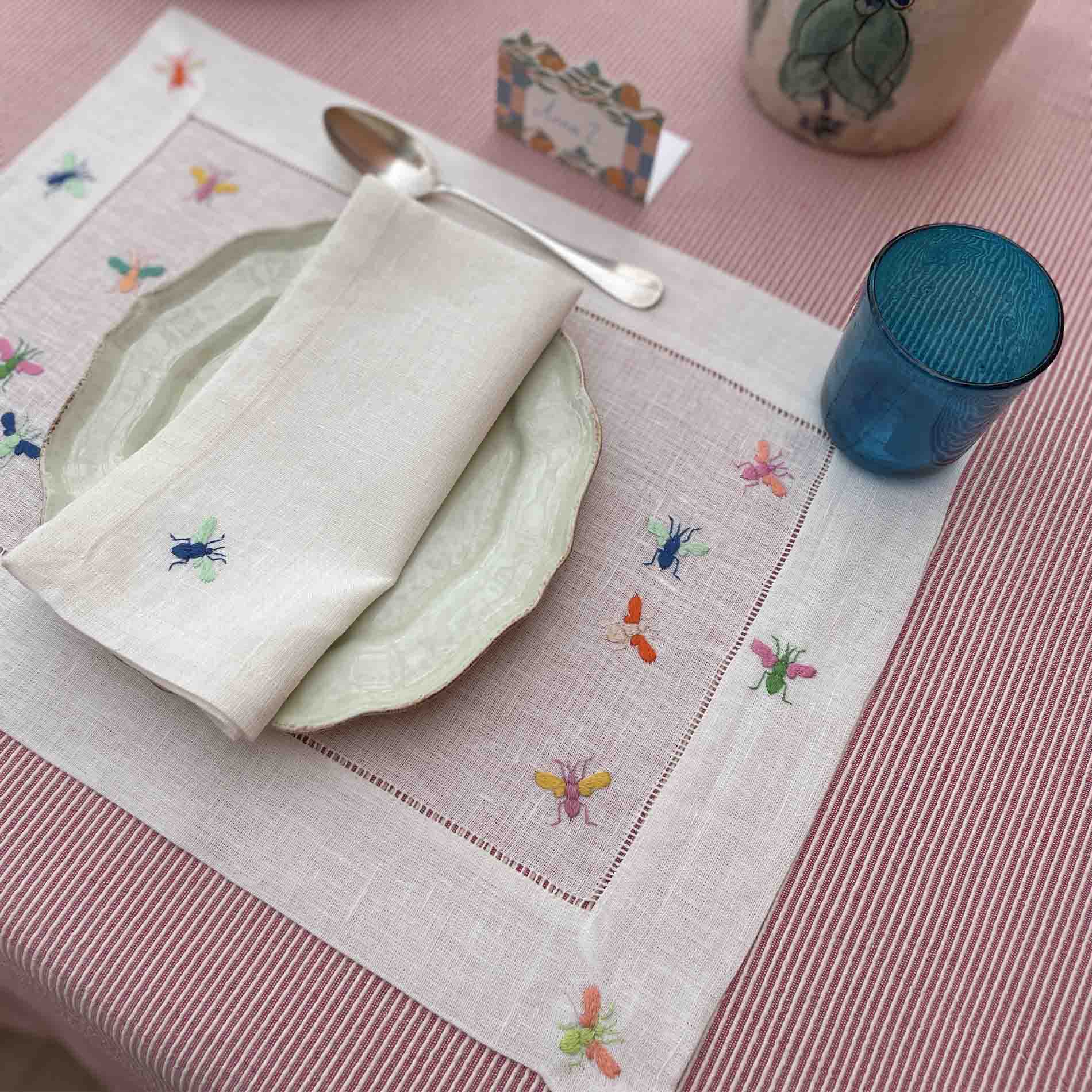 Bee Napkin (Multicolour, Set of Six)