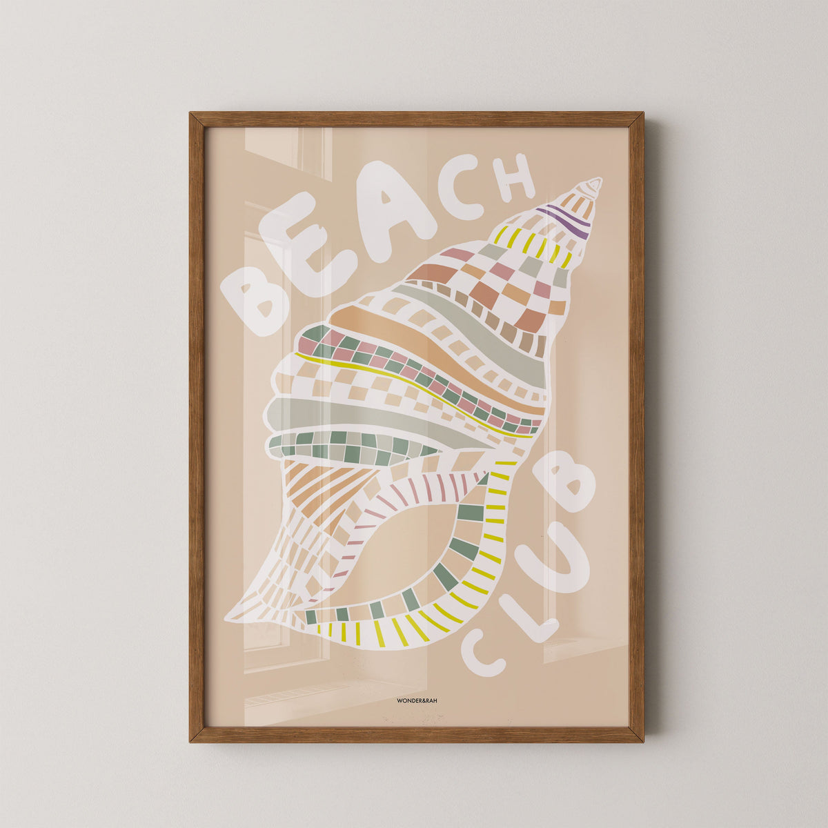 Beach Club White Print
