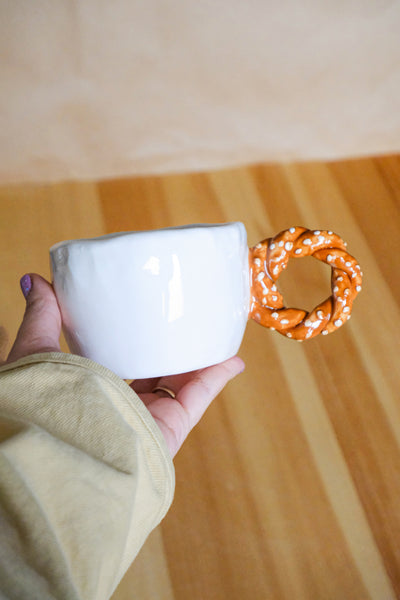 Handmade Ceramic Bagel Mug