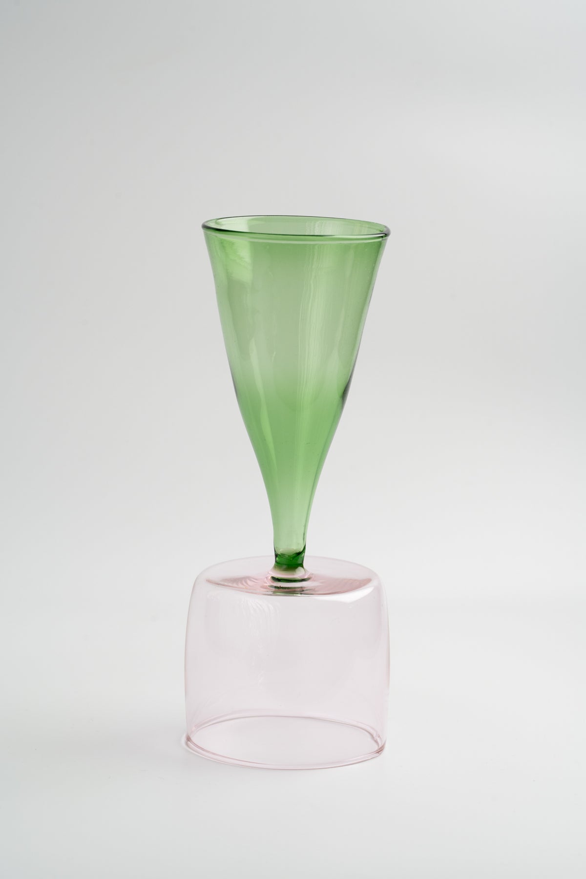 Bical Glass, Green & Pink