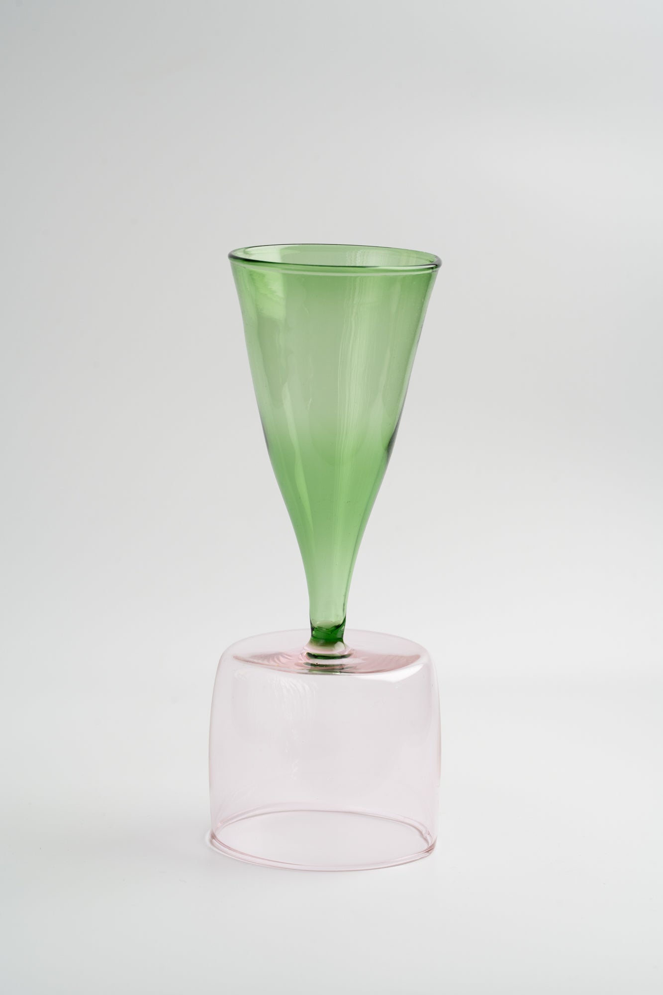 Bical Glass, Green & Pink