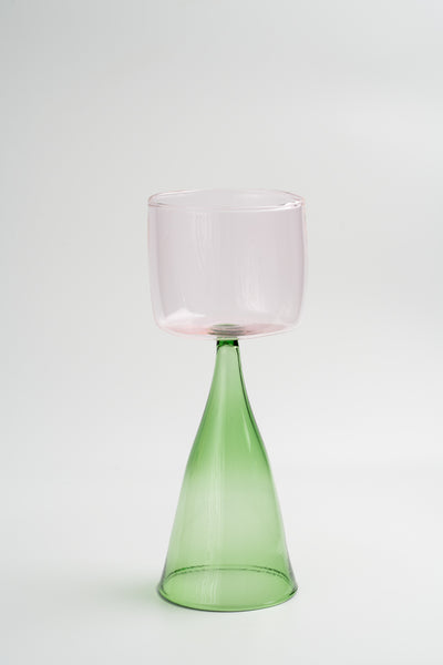 Bical Glass, Green & Pink