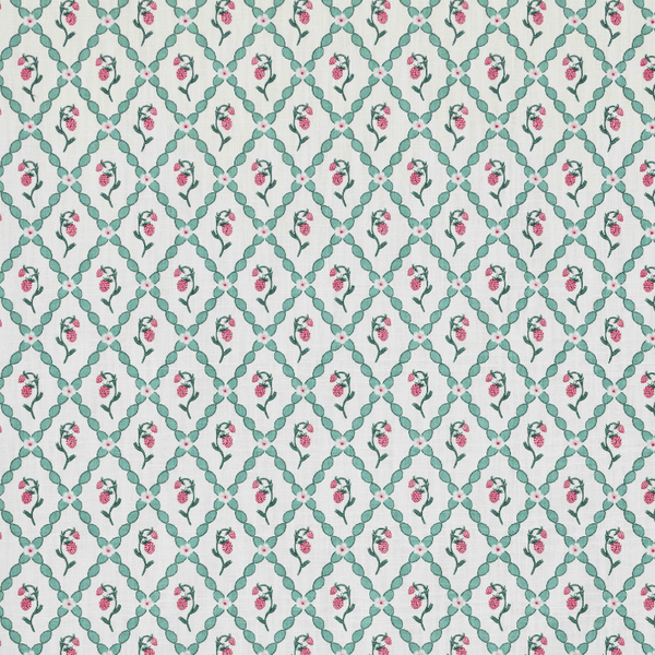 Wild Strawberry Trellis Fabric