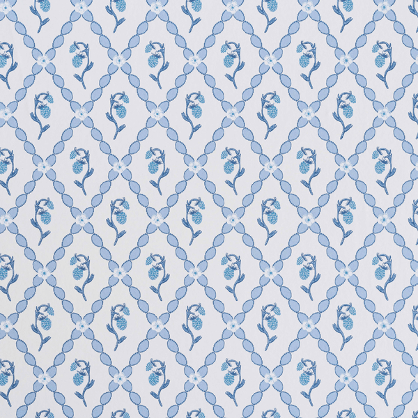 Wild Strawberry Trellis Wallpaper