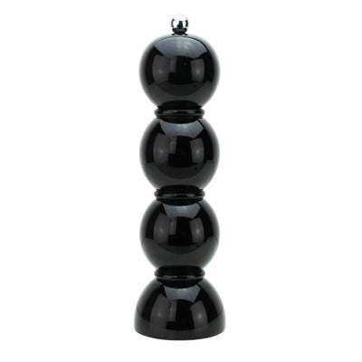 Black Lacquer Bobbin Salt or Pepper Mill Grinder - Addison Ross Ltd UK