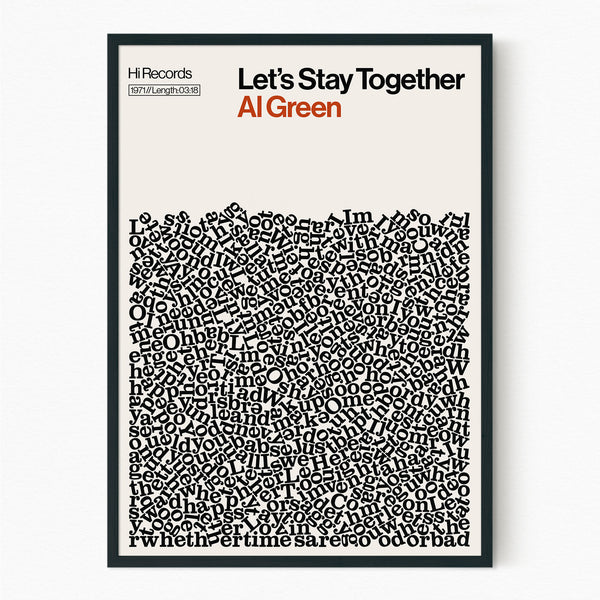 Lets Stay Together - Al Greene - Song Lyric Print