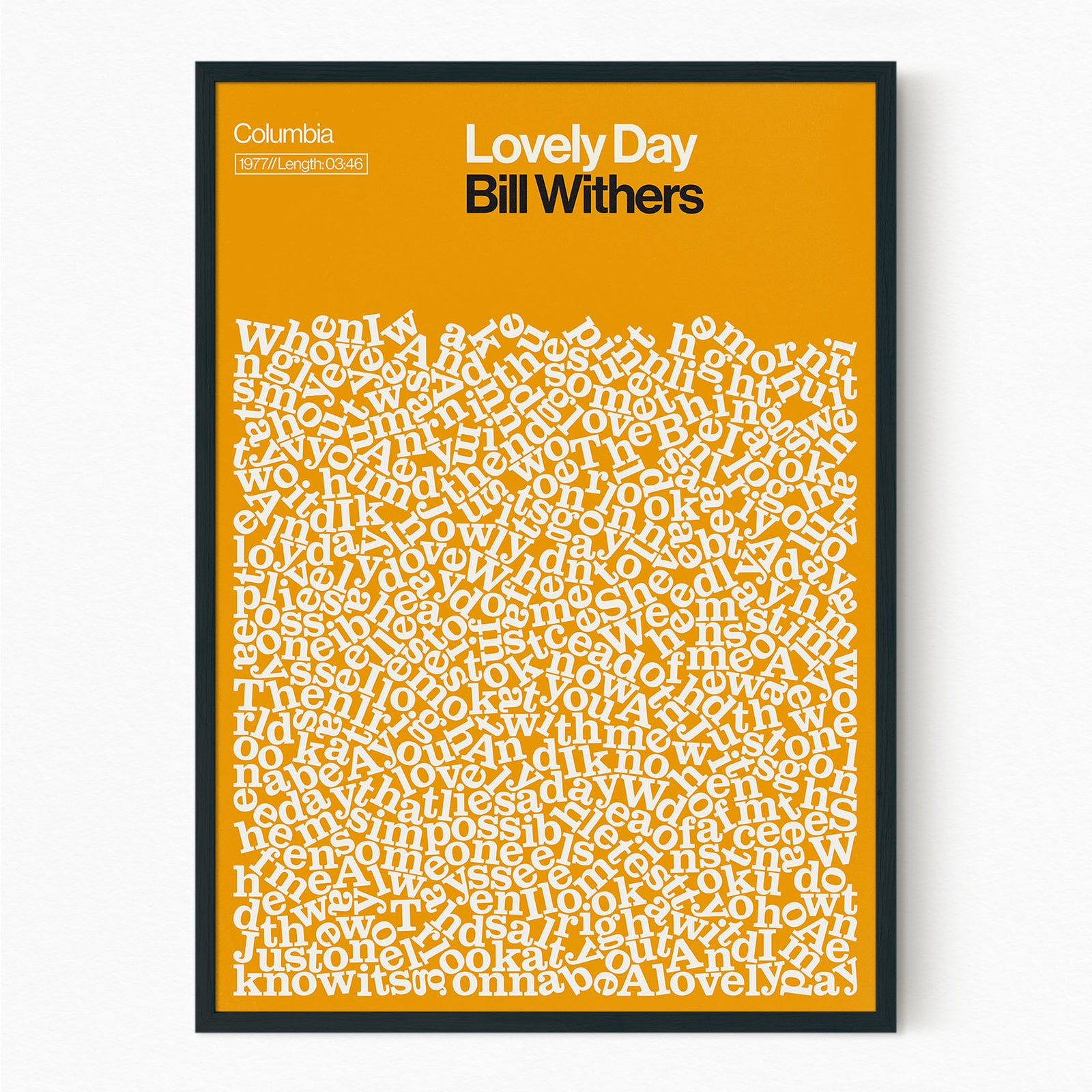 Bill Withers Lovely Day song lyric Print