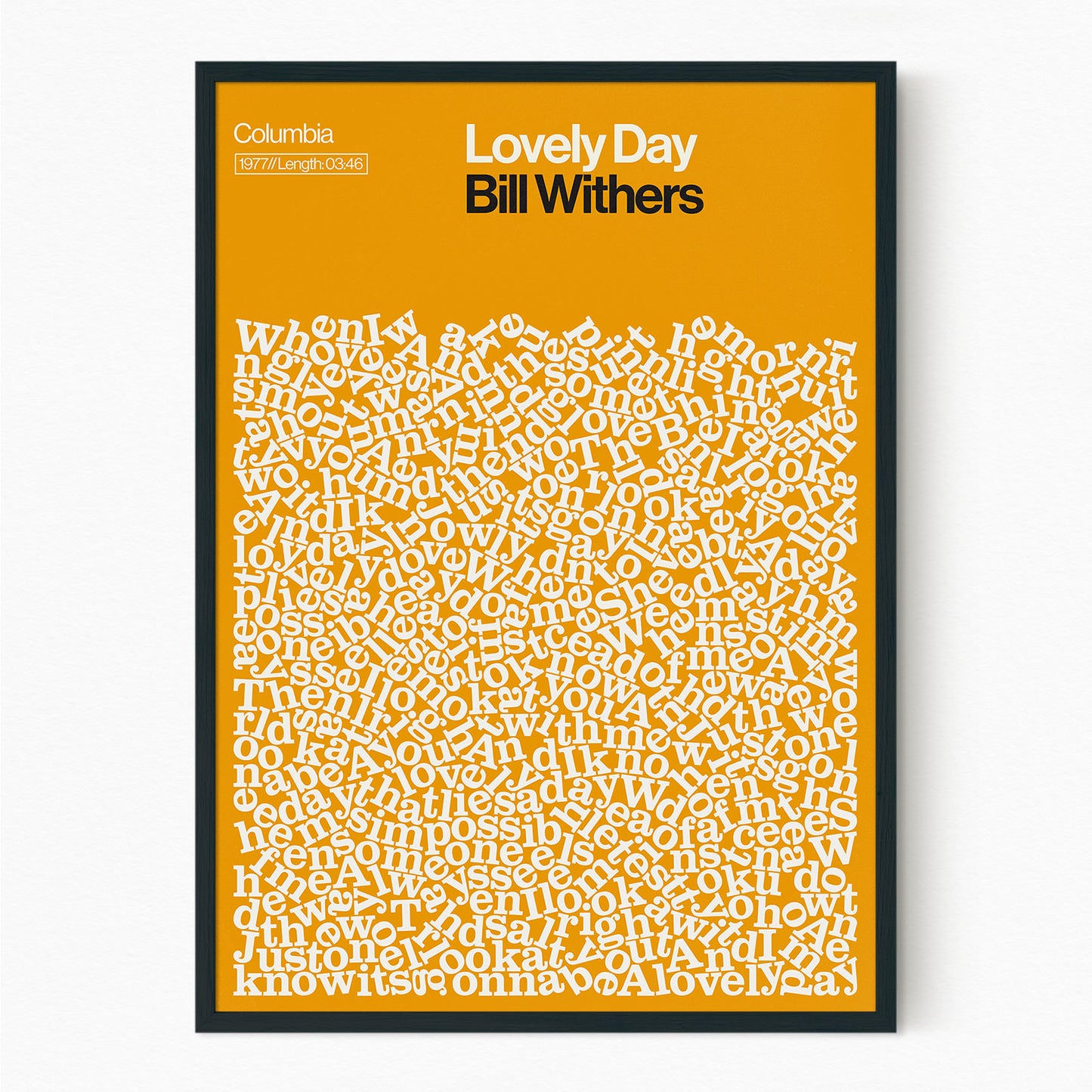 Bill Withers Lovely Day song lyric Print