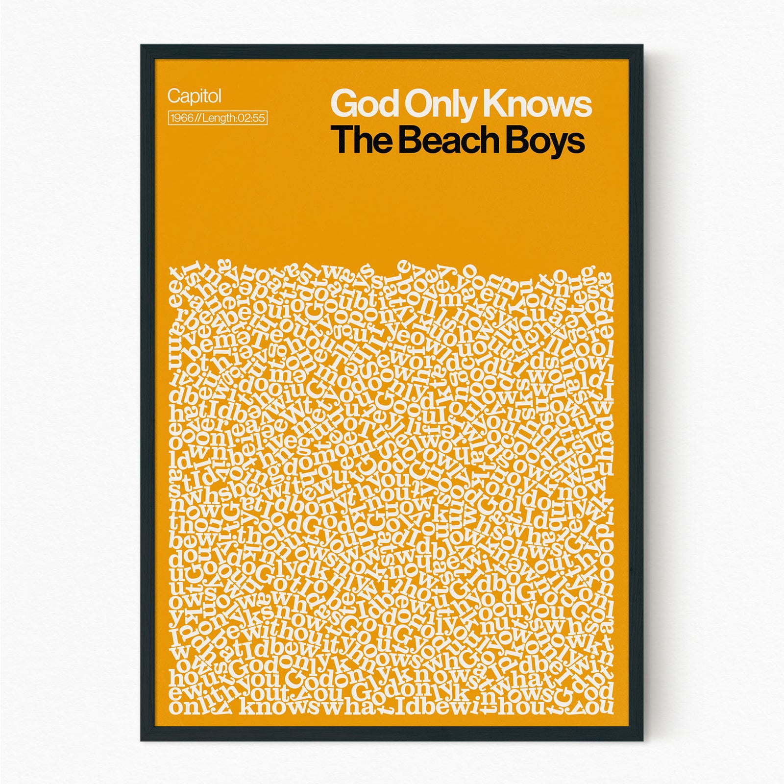 beach boys song lyric print