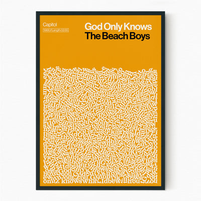 beach boys song lyric print