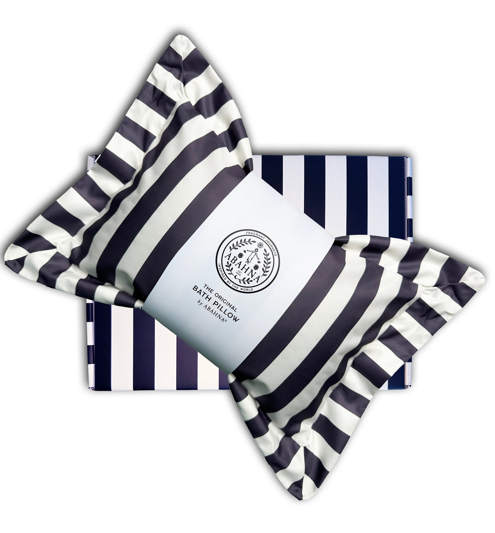 The Original Bath Pillow - charcoal grey & white (boxed)