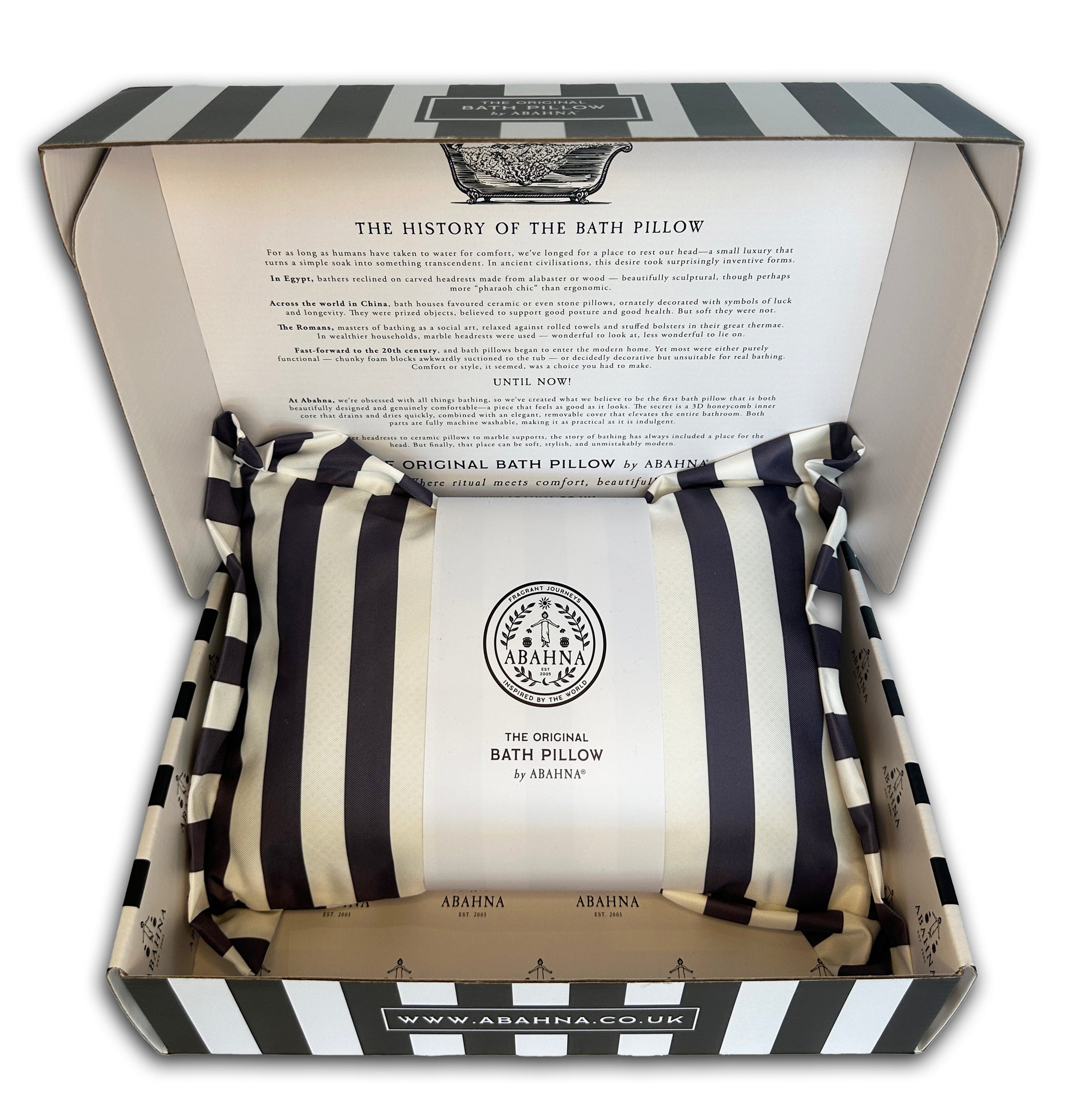 The Original Bath Pillow - Charcoal Grey & White (Boxed)