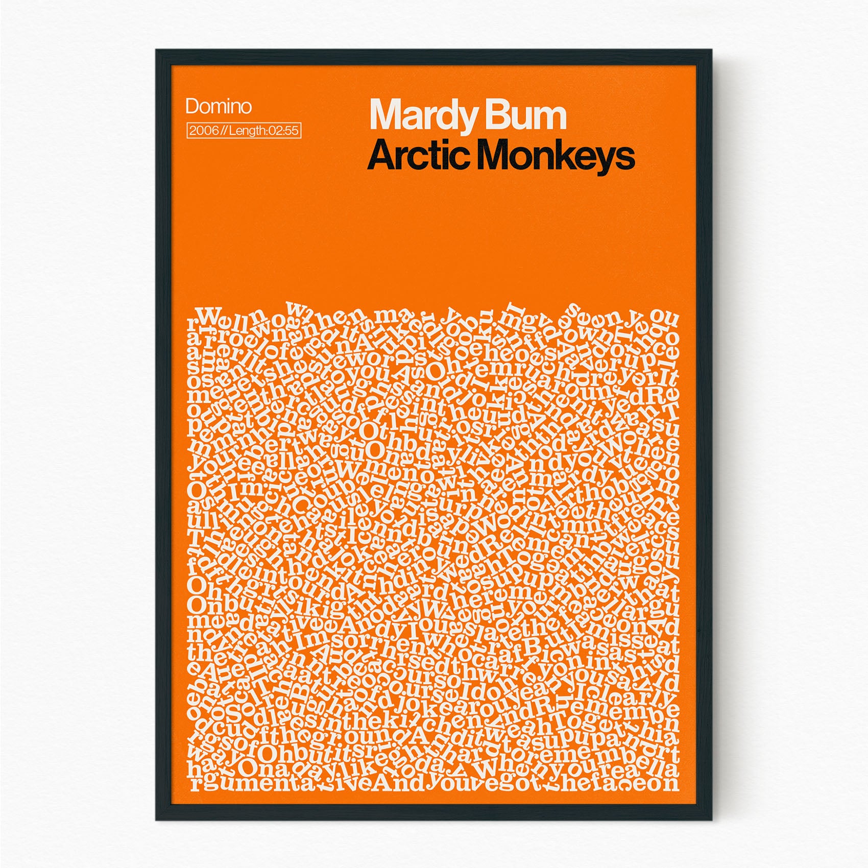Arctic Monkeys Mardy Bum Song Lyric Print
