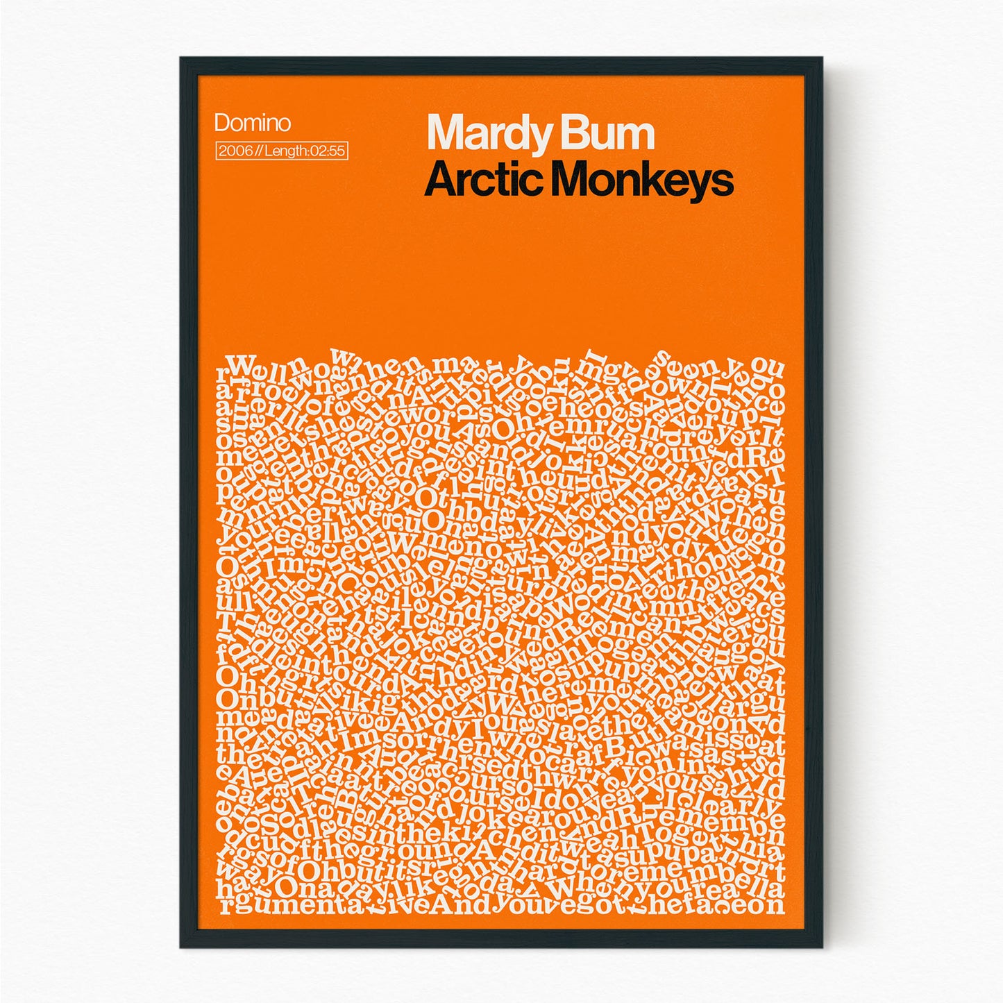 Arctic Monkeys Mardy Bum Song Lyric Print