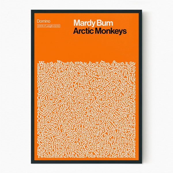 Arctic Monkeys Mardy Bum Song Lyric Print
