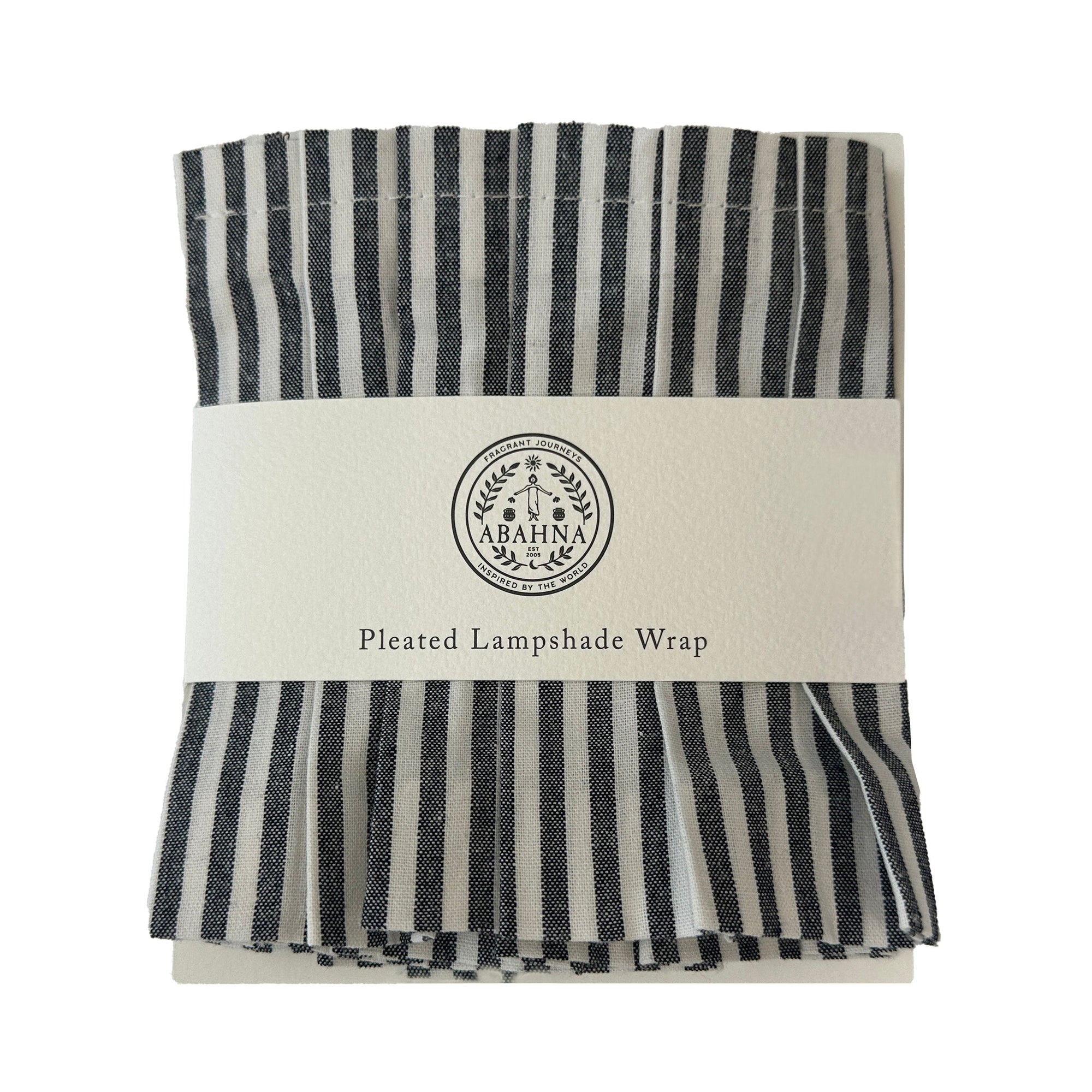 Black and White Stripe Pleated Bathroom Lamp Shade | Abahna