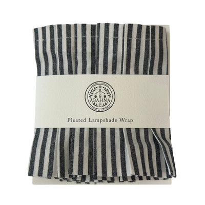 Black and White Stripe Pleated Bathroom Lamp Shade | Abahna
