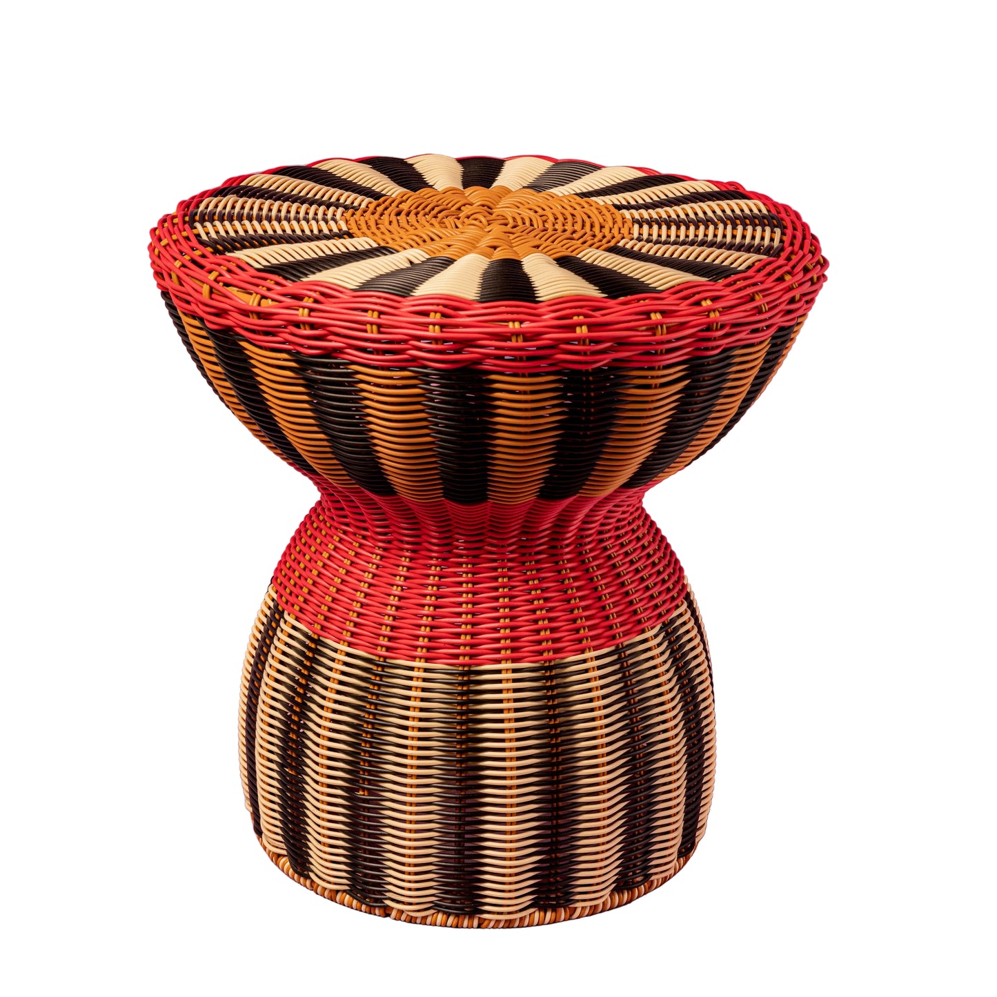 Woven Table | Red, Black & Cream