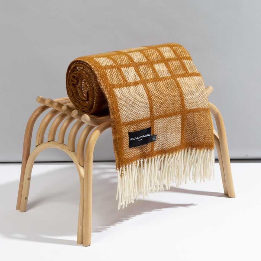 Evening Tales - Pure New Wool Blanket - Mosaic Toffee