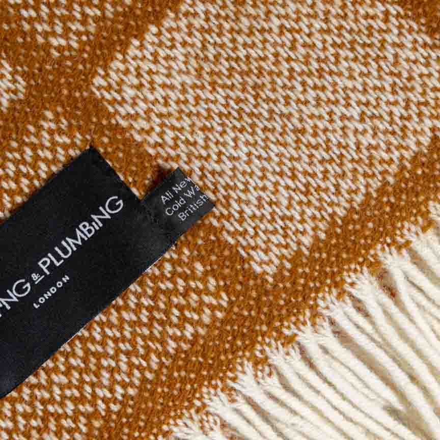 Evening Tales - Pure New Wool Blanket - Mosaic Toffee