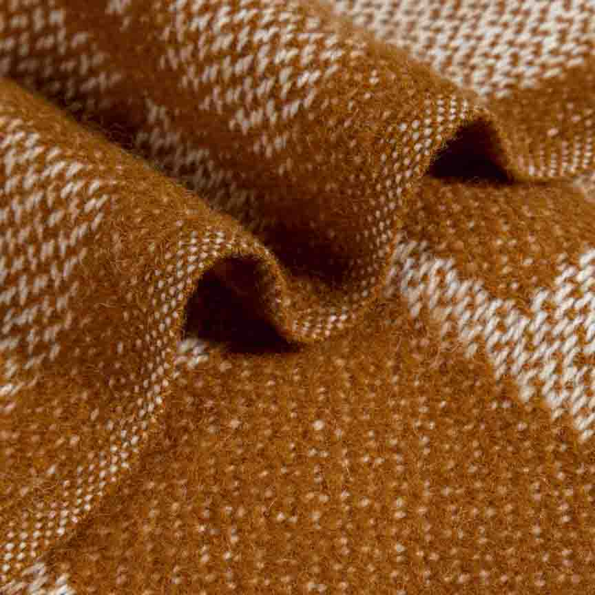 Evening Tales - Pure New Wool Blanket - Mosaic Toffee