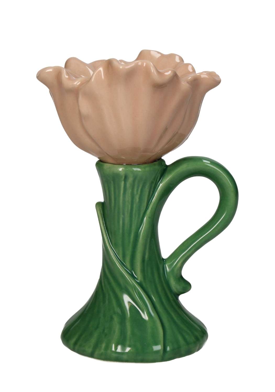 Blossom Glow Peach Porcelain Candleholder