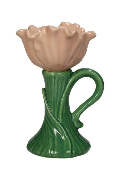 Blossom Glow Peach Porcelain Candleholder