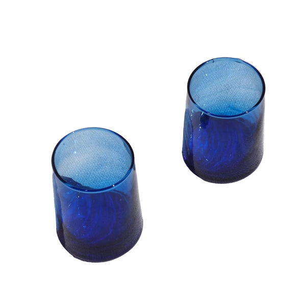 Recycled Moroccan Blue Tumbler/Highball Glass
