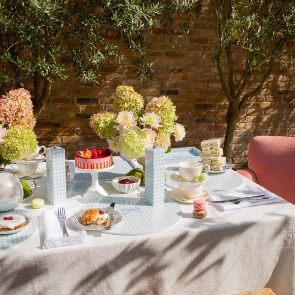 Blue Gingham Placemats - Set of 4 - Addison Ross Ltd UK
