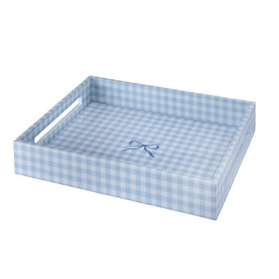 Blue Medium Gingham Tray - Addison Ross Ltd UK
