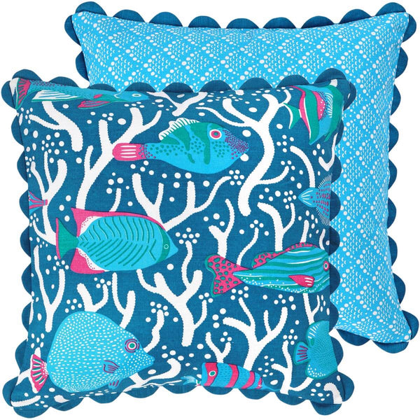 Blue Ocean Reef Cushion Cover