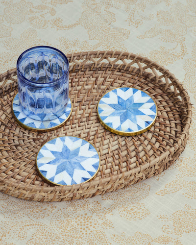 Set of 4 Star Coasters – Blue #color_blue