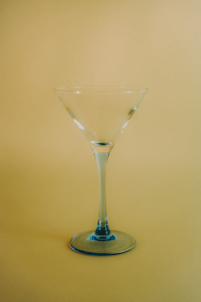 Three Blue Cocktailglasses