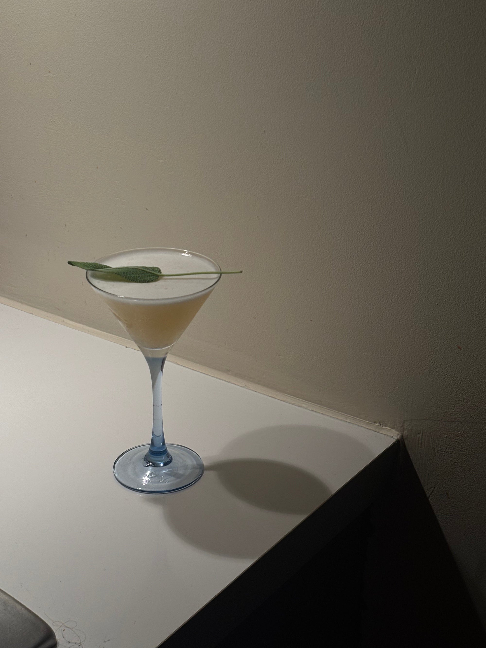 Three Blue Cocktailglasses
