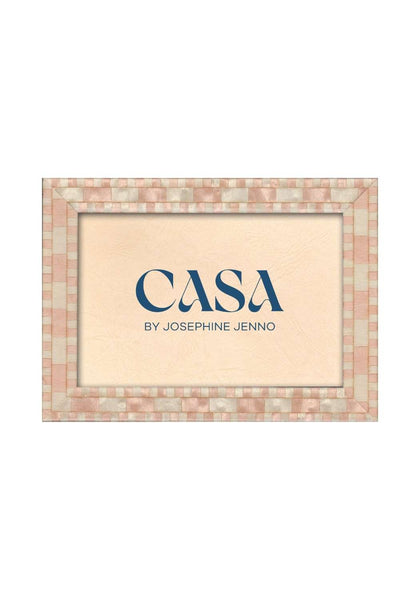 Blush Pink Mosaic Wooden Frame 7x5" - Casa by Josephine Jenno