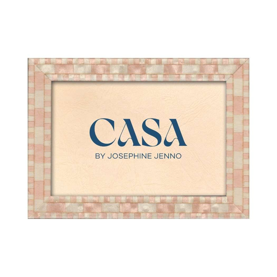 Blush Pink Mosaic Wooden Frame 7x5" - Casa by Josephine Jenno