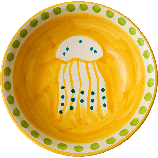 Yellow Jellyfish Amalfi Bowl - 11 cm