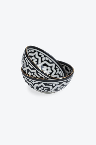 Large Shallow Bowl - Fassia Black Gold