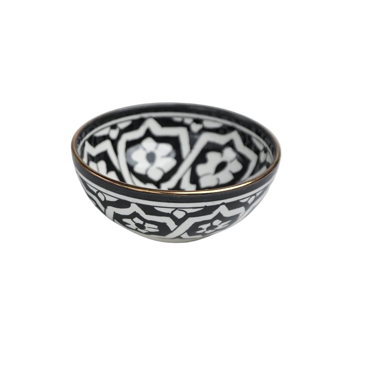 Large Shallow Bowl - Fassia Black Gold