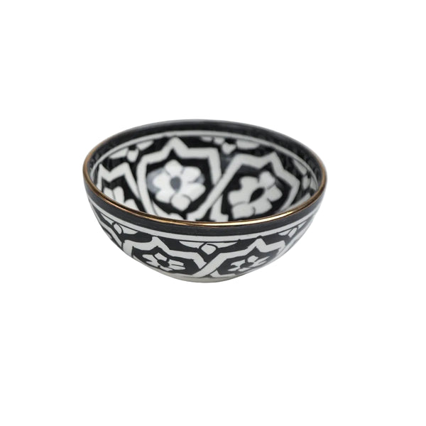 Large Shallow Bowl - Fassia Black Gold