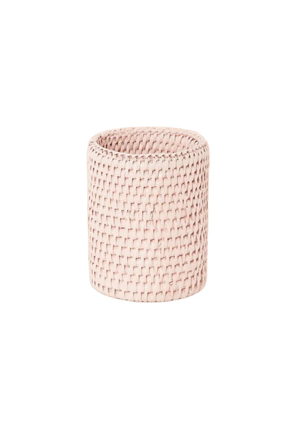 Savannah Rattan Bottle Holder - Pink