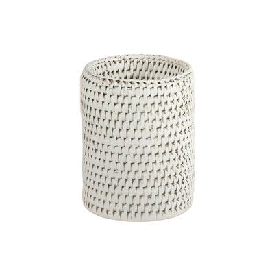 Savannah Rattan Bottle Holder - White