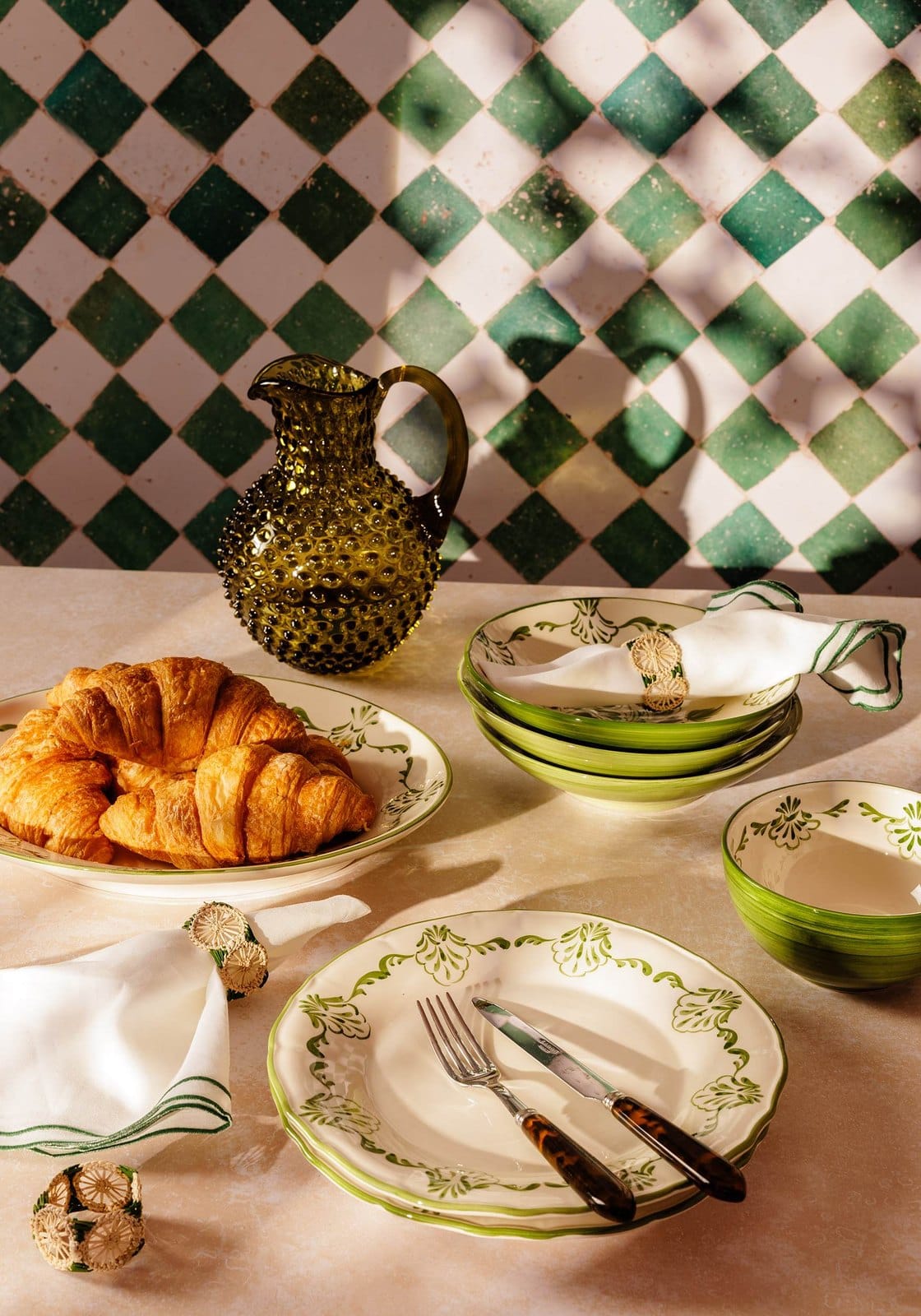 Bowl Cara Shell Pasta Bowl, Green