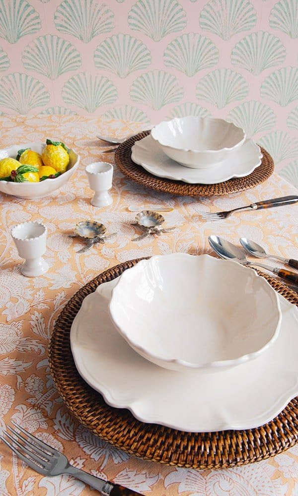 White Stoneware Bowl - Set of 4