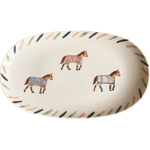 Oval Plate 32cm Brai x Popolo