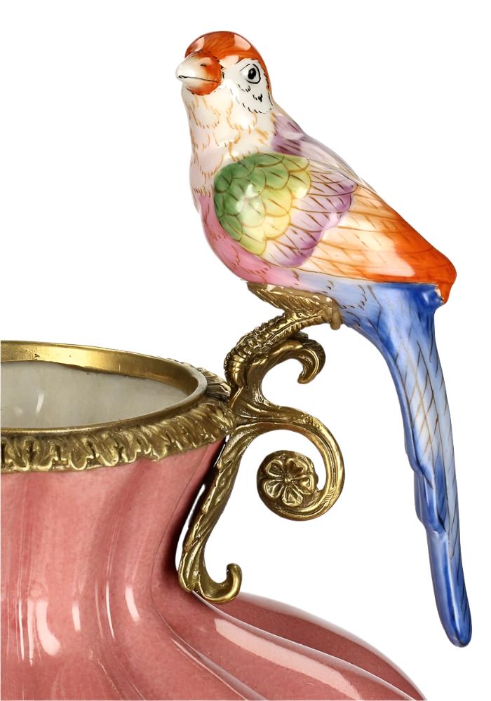 Bridgerton Regency Style Vase with Two Birds - Casa by Josephine Jenno