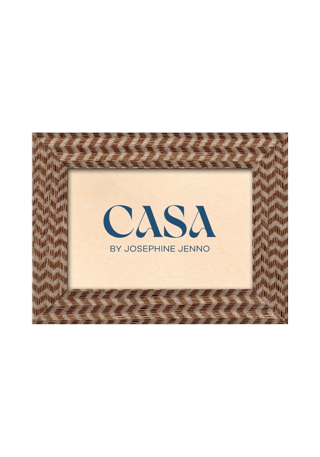 Brown Marquetry Patterned Photo Frame 7x5" - Casa by Josephine Jenno
